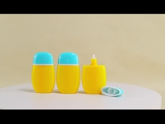 Bouteille de crème solaire vide de 50 ml Lotion elliptique Bouteille en plastique mate avec logo personnalisé