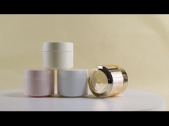 Bouteilles de plastique en PP rondes 50g Contenants cosmétiques sur mesure avec plafond à vis