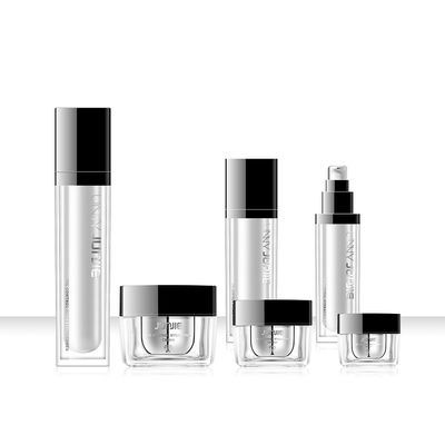 Bouteilles acryliques carrées de 30 ml, 60 ml et 100 ml Emballage de bouteilles cosmétiques vides