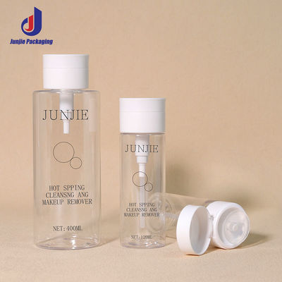 Bouteille cosmétique PET 100 ml 120 ml 400 ml Bouteille de démaquillage avec plafond rond