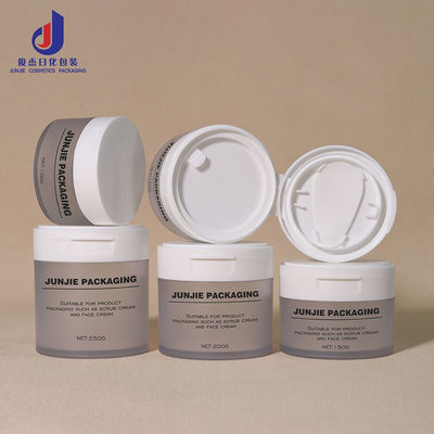 Bouteille de masque pour les yeux vide avec pince Eco-friendly 120ml 150g 250g toner à carapace ronde contenant un tampon de coton Un pot en plastique cosmétique