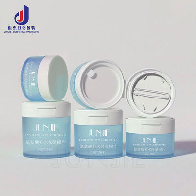 Contenants cosmétiques rechargeables en PET à couvercle rabattable pour pots de crème de soin de la peau en formats 150g 200g 250g