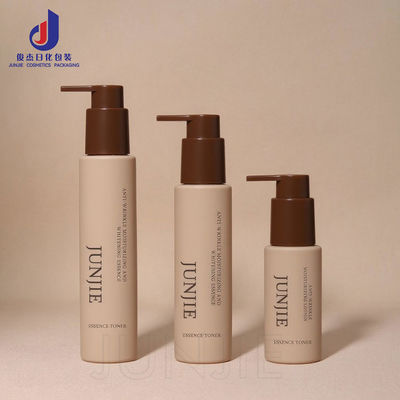 Premium 60ml 100ml 120ml mat personnalisé vide ronde luxe soins de la peau huile corporelle pompe de sérum et de lotion de visage bouteille avec emballage